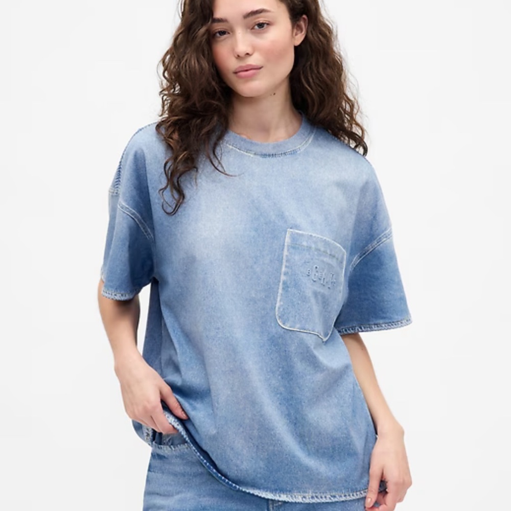 NWOT Gap x Beis Denim Pocket Shirt